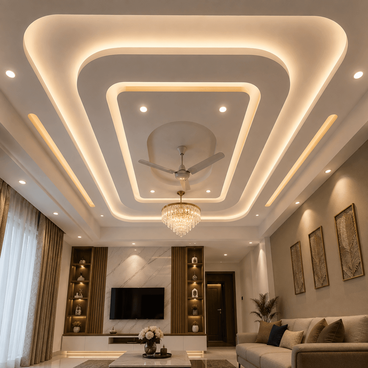 POP False Ceiling & Lights